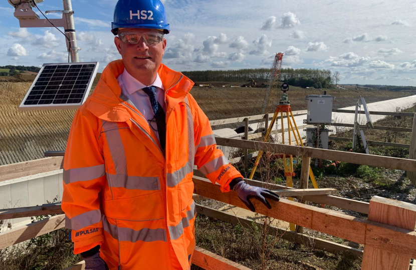 Stuart Andrew MP at HS2 Site