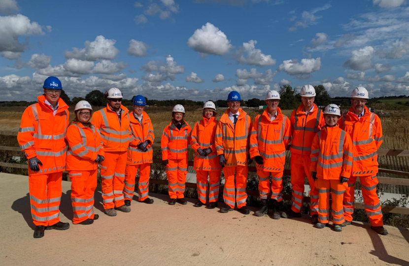 Stuart Andrew MP with HS2 Site Team